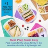 image:imageBentgo Easyboxes Stackable 3Compartment Bento Lunch Boxes Set of 10  Reusable BPAFree Microwave Dishwasher amp FreezerSafe CustomFit Lids Lightweight Jewel BrightsBrights 4Pack