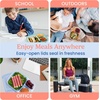 image:imageBentgo Easyboxes Stackable 3Compartment Bento Lunch Boxes Set of 10  Reusable BPAFree Microwave Dishwasher amp FreezerSafe CustomFit Lids Lightweight Jewel BrightsPastels 4Pack