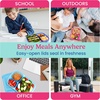 image:imageBentgo Easyboxes Stackable 3Compartment Bento Lunch Boxes Set of 10  Reusable BPAFree Microwave Dishwasher amp FreezerSafe CustomFit Lids Lightweight Jewel BrightsJewel Brights 4Pack