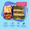 image:imageBentgo Easyboxes Stackable 3Compartment Bento Lunch Boxes Set of 10  Reusable BPAFree Microwave Dishwasher amp FreezerSafe CustomFit Lids Lightweight Jewel BrightsJewel Brights 10Pack