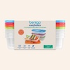 image:imageBentgo Easyboxes Stackable 3Compartment Bento Lunch Boxes Set of 10  Reusable BPAFree Microwave Dishwasher amp FreezerSafe CustomFit Lids Lightweight Jewel BrightsWhite