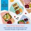 image:imageBentgo Easyboxes Stackable 3Compartment Bento Lunch Boxes Set of 10  Reusable BPAFree Microwave Dishwasher amp FreezerSafe CustomFit Lids Lightweight Jewel BrightsPastels 4Pack