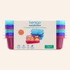 image:imageBentgo Easyboxes Stackable 3Compartment Bento Lunch Boxes Set of 10  Reusable BPAFree Microwave Dishwasher amp FreezerSafe CustomFit Lids Lightweight Jewel BrightsJewel Brights 4Pack