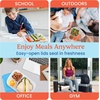 image:imageBentgo Easyboxes Stackable 3Compartment Bento Lunch Boxes Set of 10  Reusable BPAFree Microwave Dishwasher amp FreezerSafe CustomFit Lids Lightweight Jewel BrightsClassic 10Pack