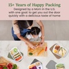image:imageBentgo Easyboxes Stackable 3Compartment Bento Lunch Boxes Set of 10  Reusable BPAFree Microwave Dishwasher amp FreezerSafe CustomFit Lids Lightweight Jewel BrightsEarth Tones 4Pack