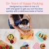 image:imageBentgo Easyboxes Stackable 3Compartment Bento Lunch Boxes Set of 10  Reusable BPAFree Microwave Dishwasher amp FreezerSafe CustomFit Lids Lightweight Jewel BrightsPastels 4Pack