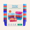 image:imageBentgo Easyboxes Stackable 3Compartment Bento Lunch Boxes Set of 10  Reusable BPAFree Microwave Dishwasher amp FreezerSafe CustomFit Lids Lightweight Jewel BrightsJewel Brights 10Pack