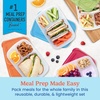 image:imageBentgo Easyboxes Stackable 3Compartment Bento Lunch Boxes Set of 10  Reusable BPAFree Microwave Dishwasher amp FreezerSafe CustomFit Lids Lightweight Jewel BrightsWhite