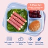 image:imageBentgo Easyboxes Stackable 3Compartment Bento Lunch Boxes Set of 10  Reusable BPAFree Microwave Dishwasher amp FreezerSafe CustomFit Lids Lightweight Jewel BrightsPastels 4Pack