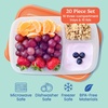 image:imageBentgo Easyboxes Stackable 3Compartment Bento Lunch Boxes Set of 10  Reusable BPAFree Microwave Dishwasher amp FreezerSafe CustomFit Lids Lightweight Jewel BrightsClassic 10Pack