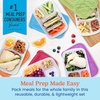 image:imageBentgo Easyboxes Stackable 3Compartment Bento Lunch Boxes Set of 10  Reusable BPAFree Microwave Dishwasher amp FreezerSafe CustomFit Lids Lightweight Jewel BrightsClassic 10Pack