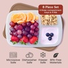 image:imageBentgo Easyboxes Stackable 3Compartment Bento Lunch Boxes Set of 10  Reusable BPAFree Microwave Dishwasher amp FreezerSafe CustomFit Lids Lightweight Jewel BrightsEarth Tones 4Pack