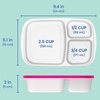 image:imageBentgo Easyboxes Stackable 3Compartment Bento Lunch Boxes Set of 10  Reusable BPAFree Microwave Dishwasher amp FreezerSafe CustomFit Lids Lightweight Jewel BrightsBrights 4Pack