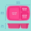image:imageBentgo Easyboxes Stackable 3Compartment Bento Lunch Boxes Set of 10  Reusable BPAFree Microwave Dishwasher amp FreezerSafe CustomFit Lids Lightweight Jewel BrightsJewel Brights 4Pack