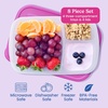 image:imageBentgo Easyboxes Stackable 3Compartment Bento Lunch Boxes Set of 10  Reusable BPAFree Microwave Dishwasher amp FreezerSafe CustomFit Lids Lightweight Jewel BrightsBrights 4Pack