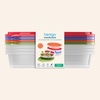 image:imageBentgo Easyboxes Stackable 4Compartment Oval Lunch Boxes 8Piece Set  Reusable BPAFree Meal Prep Patented Design Microwave Dishwasher amp FreezerSafe Classic