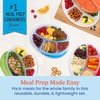 image:imageBentgo Easyboxes Stackable 4Compartment Oval Lunch Boxes 8Piece Set  Reusable BPAFree Meal Prep Patented Design Microwave Dishwasher amp FreezerSafe Classic