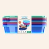 image:imageBentgo Easyboxes Stackable 4Compartment Oval Lunch Boxes 8Piece Set  Reusable BPAFree Meal Prep Patented Design Microwave Dishwasher amp FreezerSafe Jewel Brights