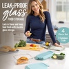 image:imageBentgo Glass LeakProof Food Storage Set 14 Piece Airtight Lids BPAFree  Meal Prep amp Leftovers Borosilicate Glass Microwave Oven Freezer amp DishwasherSafe Nesting Design Soft Aqua4Piece Set Soft Aqua