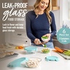 image:imageBentgo Glass LeakProof Food Storage Set 14 Piece Airtight Lids BPAFree  Meal Prep amp Leftovers Borosilicate Glass Microwave Oven Freezer amp DishwasherSafe Nesting Design Soft Aqua6Piece Set Soft Aqua
