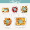 image:imageBentgo Glass LeakProof Food Storage Set 14 Piece Airtight Lids BPAFree  Meal Prep amp Leftovers Borosilicate Glass Microwave Oven Freezer amp DishwasherSafe Nesting Design Soft Aqua14Piece Set Soft Aqua