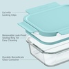 image:imageBentgo Glass LeakProof Food Storage Set 14 Piece Airtight Lids BPAFree  Meal Prep amp Leftovers Borosilicate Glass Microwave Oven Freezer amp DishwasherSafe Nesting Design Soft Aqua4Piece Set Soft Aqua