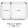 image:imageBentgo Glass Snack  LeakProof BentoStyle Snack Container with Airtight Lid and Divided 2Compartment Design  175 Cup Capacity for Meal Prepping and PortionControlled Snacking PurplePurple