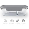 image:imageBentgo Glass Snack  LeakProof BentoStyle Snack Container with Airtight Lid and Divided 2Compartment Design  175 Cup Capacity for Meal Prepping and PortionControlled Snacking PurpleGray