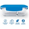 image:imageBentgo Glass Snack  LeakProof BentoStyle Snack Container with Airtight Lid and Divided 2Compartment Design  175 Cup Capacity for Meal Prepping and PortionControlled Snacking PurpleBlue