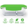image:imageBentgo Glass Snack  LeakProof BentoStyle Snack Container with Airtight Lid and Divided 2Compartment Design  175 Cup Capacity for Meal Prepping and PortionControlled Snacking PurpleGreen