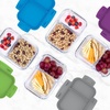 image:imageBentgo Glass Snack  LeakProof BentoStyle Snack Container with Airtight Lid and Divided 2Compartment Design  175 Cup Capacity for Meal Prepping and PortionControlled Snacking PurpleGray