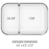 image:imageBentgo Glass Snack  LeakProof BentoStyle Snack Container with Airtight Lid and Divided 2Compartment Design  175 Cup Capacity for Meal Prepping and PortionControlled Snacking PurpleGray