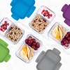 image:imageBentgo Glass Snack  LeakProof BentoStyle Snack Container with Airtight Lid and Divided 2Compartment Design  175 Cup Capacity for Meal Prepping and PortionControlled Snacking PurplePurple