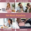 image:imageBentgo Heat Electric Lunch Bag amp Heated Lunch Box for Work amp Travel  ThermalInsulated Lunch Bag Nonstick Warming Plate Car amp Wall Power Cords Shoulder Strap White MarbleBlush