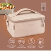 image:imageBentgo Heat Electric Lunch Bag amp Heated Lunch Box for Work amp Travel  ThermalInsulated Lunch Bag Nonstick Warming Plate Car amp Wall Power Cords Shoulder Strap White MarbleSand