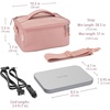 image:imageBentgo Heat Electric Lunch Bag amp Heated Lunch Box for Work amp Travel  ThermalInsulated Lunch Bag Nonstick Warming Plate Car amp Wall Power Cords Shoulder Strap White MarbleBlush