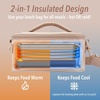 image:imageBentgo Heat Electric Lunch Bag amp Heated Lunch Box for Work amp Travel  ThermalInsulated Lunch Bag Nonstick Warming Plate Car amp Wall Power Cords Shoulder Strap White MarbleSand