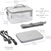 image:imageBentgo Heat Electric Lunch Bag amp Heated Lunch Box for Work amp Travel  ThermalInsulated Lunch Bag Nonstick Warming Plate Car amp Wall Power Cords Shoulder Strap White MarbleWhite Marble