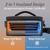 image:imageBentgo Heat Electric Lunch Bag amp Heated Lunch Box for Work amp Travel  ThermalInsulated Lunch Bag Nonstick Warming Plate Car amp Wall Power Cords Shoulder Strap White MarbleCarbon Black