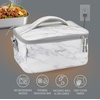 image:imageBentgo Heat Electric Lunch Bag amp Heated Lunch Box for Work amp Travel  ThermalInsulated Lunch Bag Nonstick Warming Plate Car amp Wall Power Cords Shoulder Strap White MarbleWhite Marble