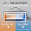 image:imageBentgo Heat Electric Lunch Bag amp Heated Lunch Box for Work amp Travel  ThermalInsulated Lunch Bag Nonstick Warming Plate Car amp Wall Power Cords Shoulder Strap White MarbleWhite Marble