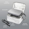 image:imageBentgo Heat Electric Lunch Bag amp Heated Lunch Box for Work amp Travel  ThermalInsulated Lunch Bag Nonstick Warming Plate Car amp Wall Power Cords Shoulder Strap White MarbleWhite Marble
