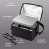 image:imageBentgo Heat Electric Lunch Bag amp Heated Lunch Box for Work amp Travel  ThermalInsulated Lunch Bag Nonstick Warming Plate Car amp Wall Power Cords Shoulder Strap White MarbleCarbon Black