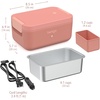 image:imageBentgo Heat Electric Lunch Box amp Portable Food Warmer for Work amp Travel  Heated Lunch Box 41Cup Stainless Steel Container Leakproof Lid Wall amp Car Power Cords LattePink Spice