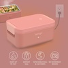image:imageBentgo Heat Electric Lunch Box amp Portable Food Warmer for Work amp Travel  Heated Lunch Box 41Cup Stainless Steel Container Leakproof Lid Wall amp Car Power Cords LattePink Spice