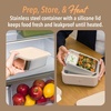 image:imageBentgo Heat Electric Lunch Box amp Portable Food Warmer for Work amp Travel  Heated Lunch Box 41Cup Stainless Steel Container Leakproof Lid Wall amp Car Power Cords LatteLatte