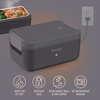 image:imageBentgo Heat Electric Lunch Box amp Portable Food Warmer for Work amp Travel  Heated Lunch Box 41Cup Stainless Steel Container Leakproof Lid Wall amp Car Power Cords LatteObsidian