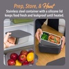 image:imageBentgo Heat Electric Lunch Box amp Portable Food Warmer for Work amp Travel  Heated Lunch Box 41Cup Stainless Steel Container Leakproof Lid Wall amp Car Power Cords LatteObsidian