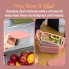 image:imageBentgo Heat Electric Lunch Box amp Portable Food Warmer for Work amp Travel  Heated Lunch Box 41Cup Stainless Steel Container Leakproof Lid Wall amp Car Power Cords LattePink Spice
