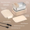 image:imageBentgo Heat Electric Lunch Box amp Portable Food Warmer for Work amp Travel  Heated Lunch Box 41Cup Stainless Steel Container Leakproof Lid Wall amp Car Power Cords LatteLatte